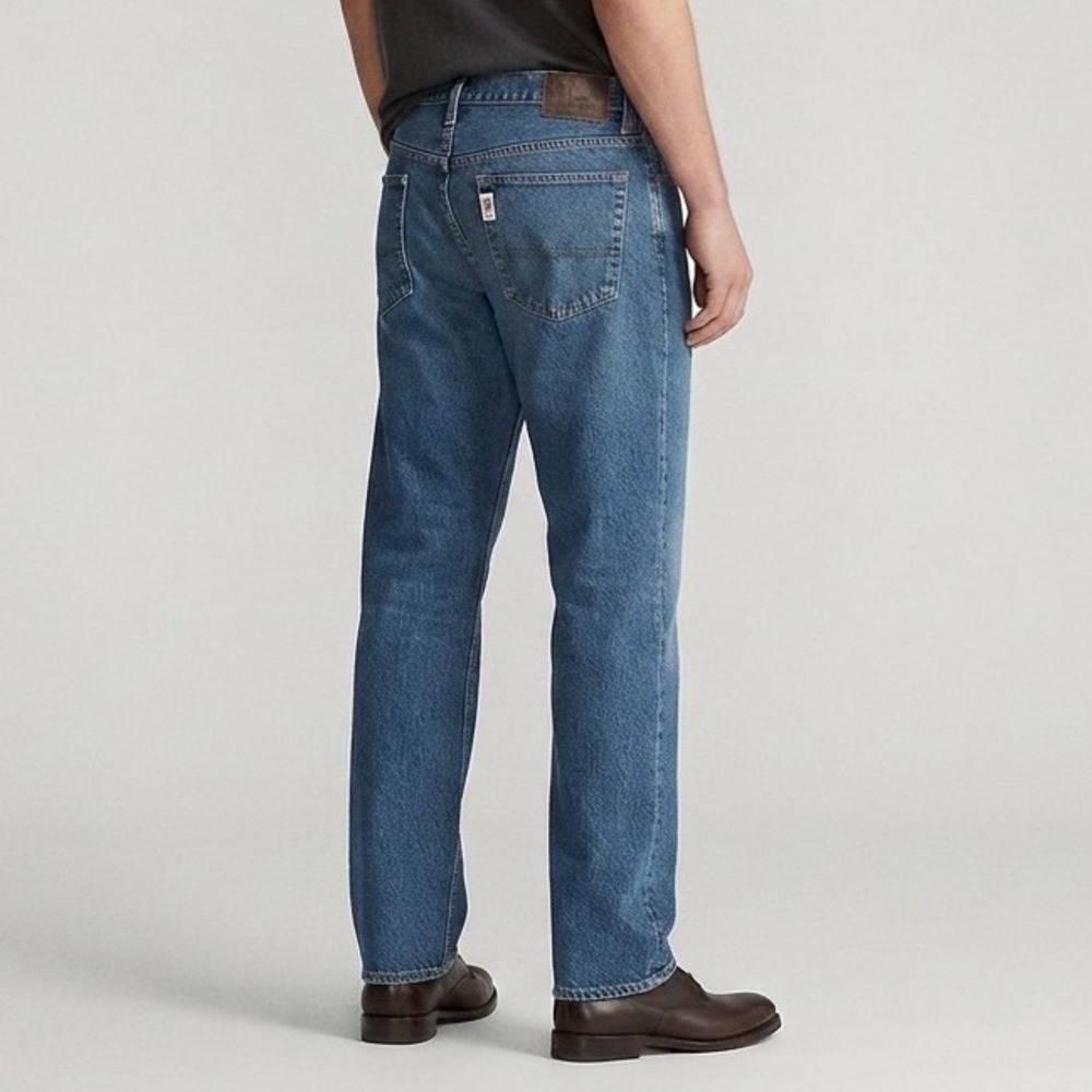 Vintage Polo Jeans Co Ralph‎ Lauren Mens 38x30 Blue Denim Straight Jean